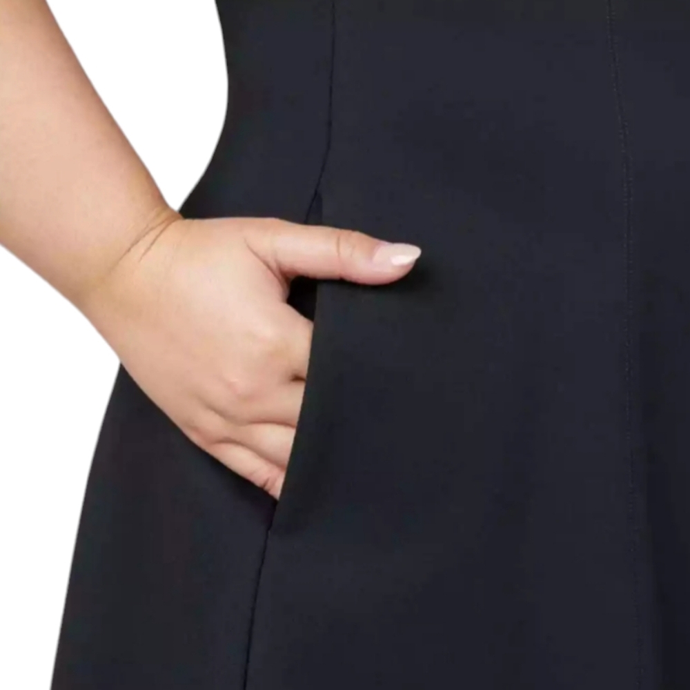 SPANX Women's The Perfect Fit & Flare Black Ponte Sleeveless Dress Size L - Picture 7 of 16